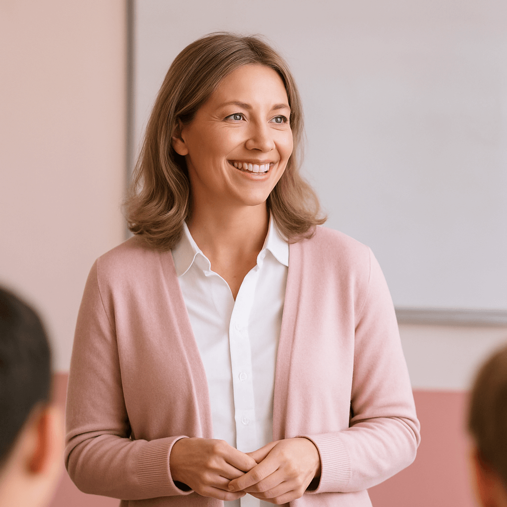 Teacher leading a discussion